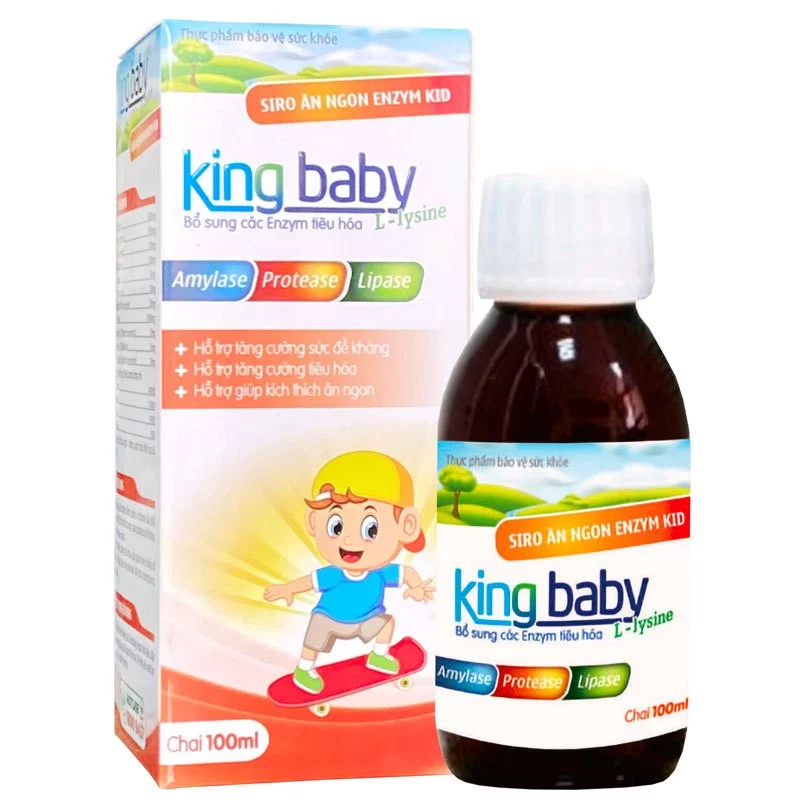 Siro Ăn Ngon Enzym Kid King Baby tăng cường tiêu hóa( chai 100ml)