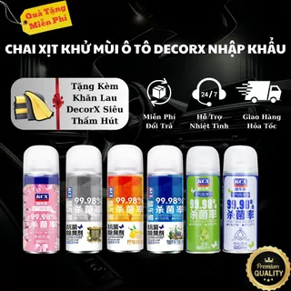 Xịt Khử Mùi Ô Tô DecorX Nhập Khẩu ( Tặng Kèm Khăn Lau Siêu Thấm Hút )