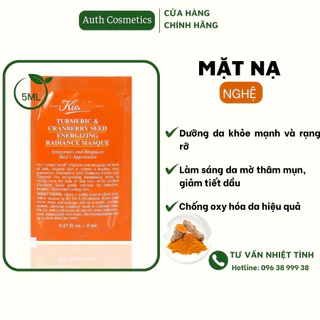 Mặt nạ Kiehl s Đất sét Nghệ Hoa cúc Gừng, Tặng kèm thìa đắp mặt nạ và hũ thủy tinh ( gói 5ml )