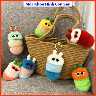 Móc Khóa Hình Con Sâu Bằng Lông Nhung Mịn Trang Trí Phòng Ngủ Cho Bé Sơ Sinh Thiết Kế Đơn Giản Tiện Dụng