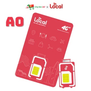 Sim A0 Local Mobifone - Sim 4G Gói 0đ (chưa có gói) - Tự do chọn gói cước