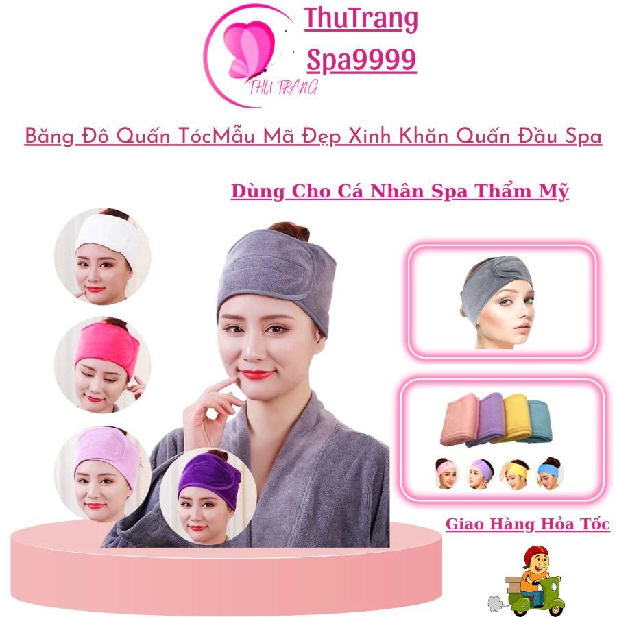 Băng Đô Quấn Mẫu Mã Đẹp, Khăn Quấn Tóc Đủ Màu | Chuyên Dùng Cho Cá Nhân Spa Thẩm Mỹ Viện