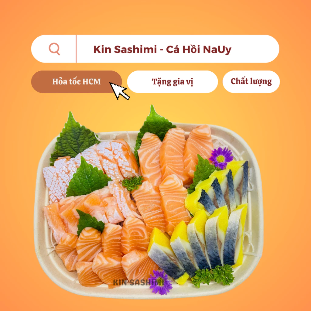 ( Đồ ăn ) Phần sashimi cá hồi cá trích