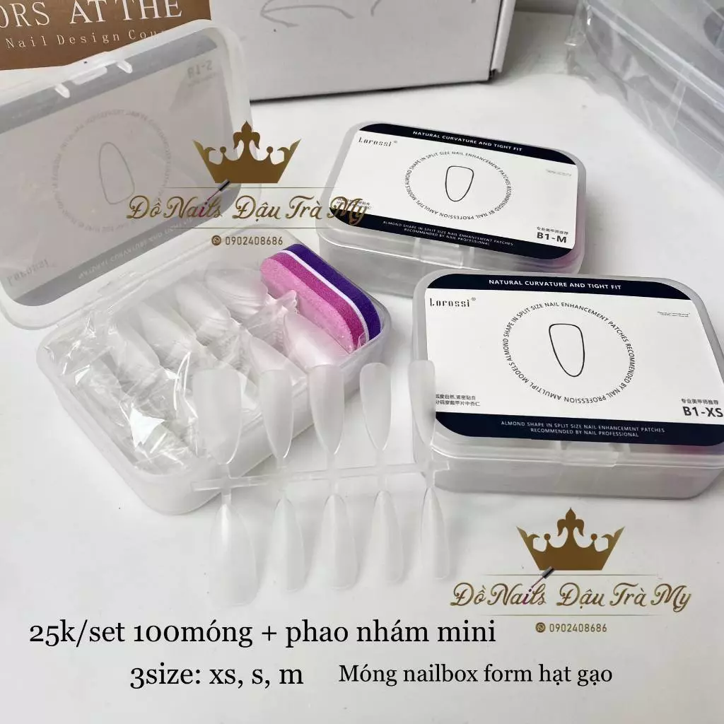 Phụ kiện nail - Set móng + phao mini nail box