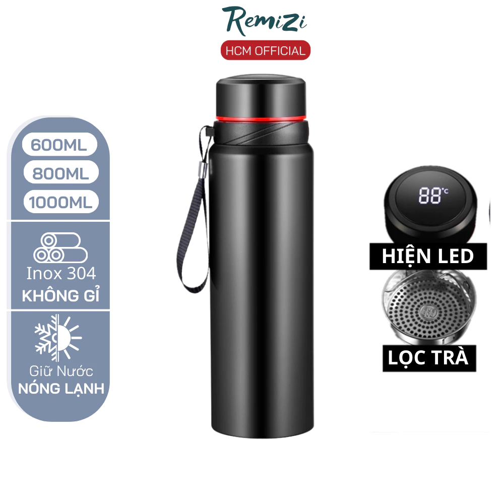 Bình Giữ Nhiệt REMIZI Bình Đựng Nước inox 304 600ml-1000ml BTC04