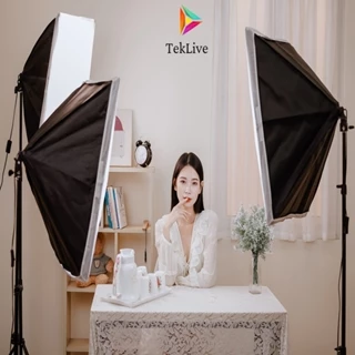 Bộ đèn studio chụp ảnh, Đèn Softbox chữ nhật hắt sáng 50x70cm chụp ảnh, quay phim, Livestream Tiktok chuyên nghiệp