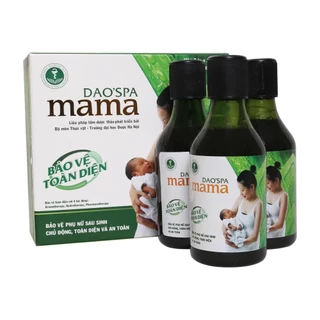 Dung dịch tắm gội sau sinh DAO'SPA MAMA chính gốc Dao đỏ (1 hộp 3 chai)