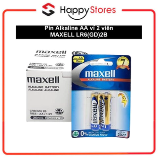 Pin Alkaline vỉ 2 viên MAXELL - Hàng chính hãng