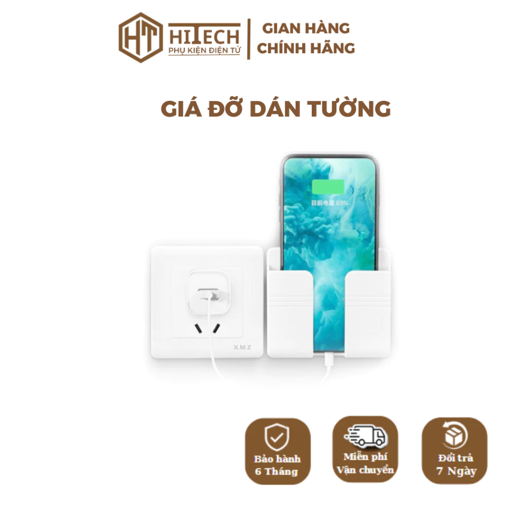 Giá Đỡ Dán Tường, Để Điện Thoại, Remote, Dễ Dàng Sử Dụng - HiTech