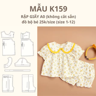 RẬP GIẤY A0 ĐỒ BỘ BÉ K159 (SP LÀ GIẤY KHÔNG PHẢI QUẦN ÁO)