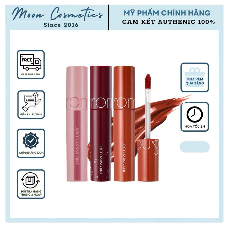 Son Kem Tint Bóng Hàn Quốc Romand Juicy Lasting Tint 5.5g | Màu 12 13 18 19 20 21 23 24 25 29