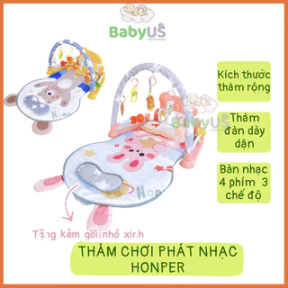 Thảm đàn piano thảm nằm chơi có phát nhạc và thanh đồ chơi giúp bé phát triển giác quan [BabyUS]