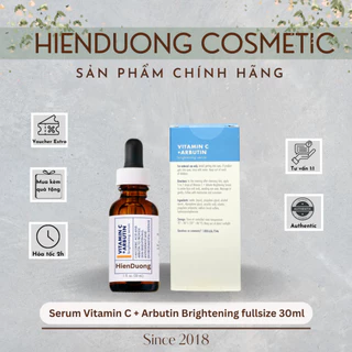 Serum Vitamin C + Arbutin Brightening fullsize 30ml | Tinh chất làm sáng da, cải thiện da xỉn màu, da mịn màng