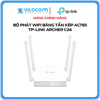 Router Wifi TP-Link Archer C24 Băng Tần Kép AC750 - Hàng Chính Hãng