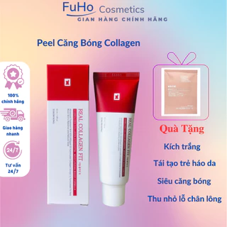 Peel Da Căng Bóng Real Collagen Fit, Dưỡng trắng, trẻ hóa, mờ thâm, sạm nám Fuhocosmetic