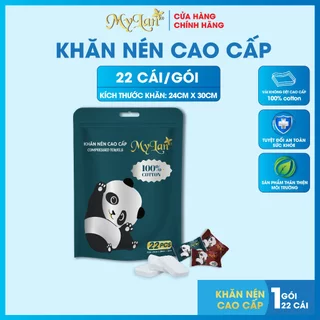 Túi khăn nén MyLan cao cấp | Túi 22 cái - Size 24cm x 30cm |