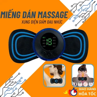 Miếng Dán Massage Xung Điện EMS, Máy Massage Toàn Thân 8 Chế Độ 19 Cường Độ Giảm Đau Nhức Hiệu Quả