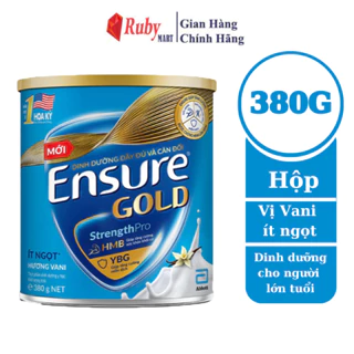 [Date T10/25] Sữa bột Ensure Gold Abbott ít ngọt (HMB) 380g