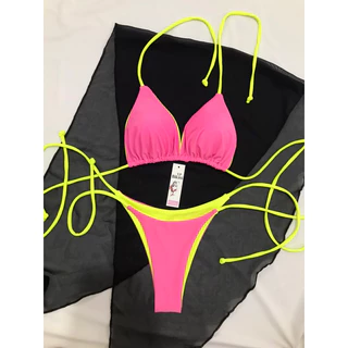 (HÀNG SẴN -hỏa tốc ) Bikini 2 mảnh bassic phối màu quần khoe Mông (HÌNH SHOP CHỤP)