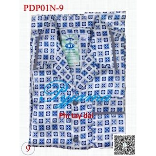 Bộ Pyjama HUONGTAM Phi tay dài nam cao cấp(PDP01). Chất liệu vải polyester mềm mại, thoáng mát, không phai màu