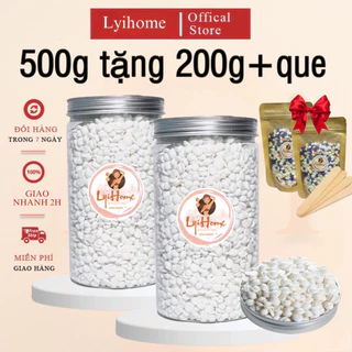 [TẶNG 200g+que]500g sáp wax lông cao cấp tẩy sạch mọi loại lông, dùng được  cho da nhạy cảm Lyihome