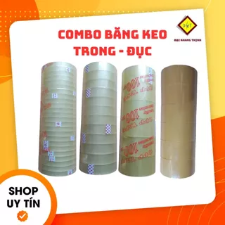 COMBO 1 Cây băng keo trong đục đầy đủ các size 1.2cm 2.4cm 4.8cm băng keo đục trong 1,2f 2,4f 4,8cm