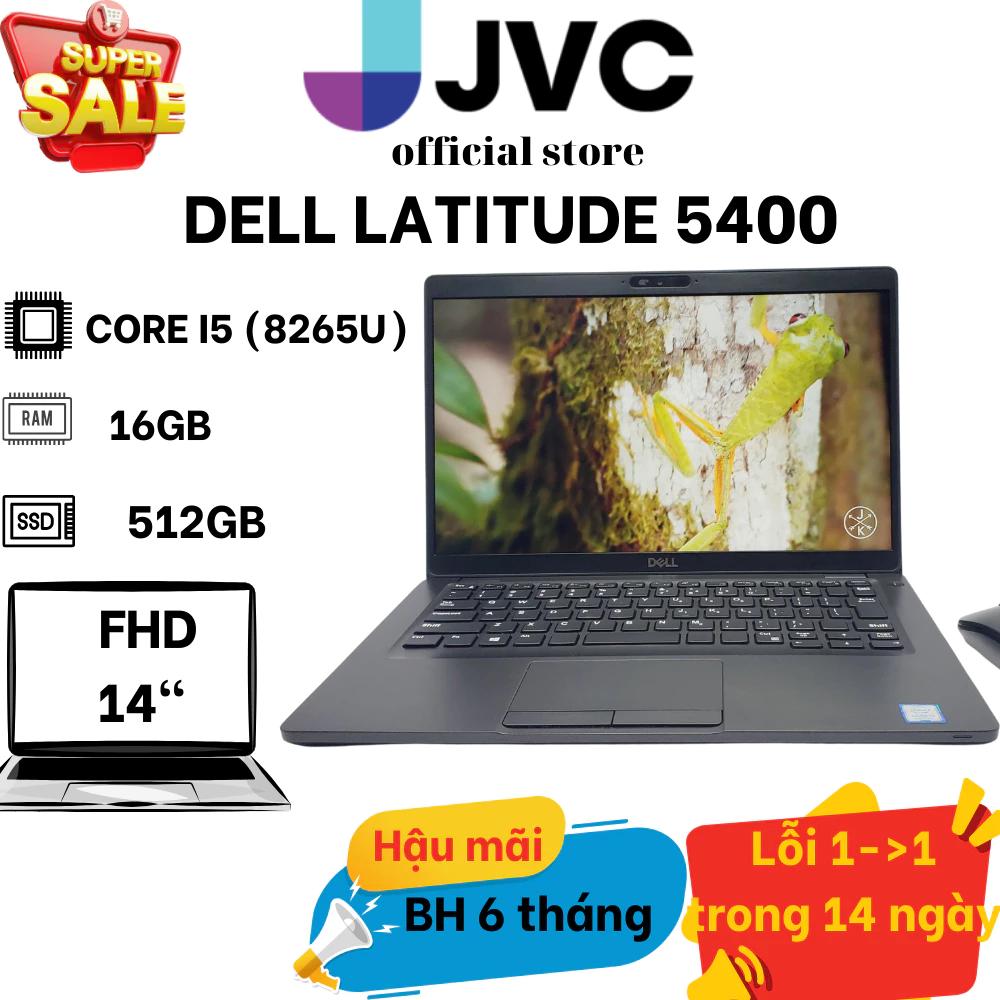 Laptop 2020 Dell Latitude 5400 i5 8365U vPro/ 32GB/ 2TGB SSD/ 14inch / Win 10Pro/ Pin>4h 95-96%