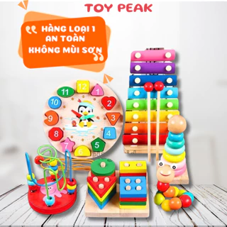 Combo 6 Món Đồ Chơi Gỗ An Toàn Cho Bé ĐỒ CHƠI MONTESSORI THÔNG MINH PHÁT TRIỂN TRÍ TUỆ TOÀN DIỆN