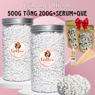 [ TẶNG 200g+serum+que]500g sáp wax lông cao cấp tẩy sạch lông tay chân nách và vùng nhạy cảm Lyihome