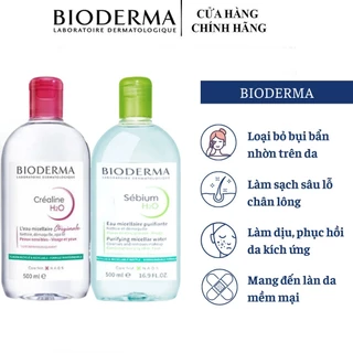 [MẪU  ] Nước tẩy trang Bioderma giúp làm sạch sâu dịu nhẹ loại bỏ bụi bẩn dầu nhờn dành cho mọi loại da 500ml Chính hãng