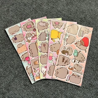 (8.5x14.5cm) 1 tấm sticker Mèo Pusheen chống thấm nước