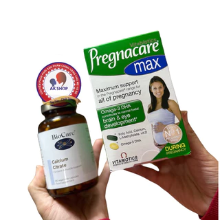 Combo vitamin bầu pregnacare max và canxi Biocare