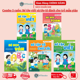 Sách Combo 5 cuốn: Bé tập viết và tập tô dành cho trẻ mẫu giáo (Đặng Thị Dung)