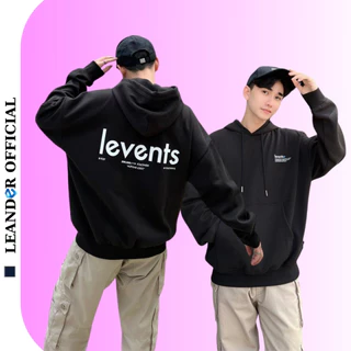 Áo hoodie nam nữ in LEVENTS [SẢN PHẨM NHƯ VIDEO] form rộng mũ to tay bo chun thời trang unisex LEANDER OFFICAL