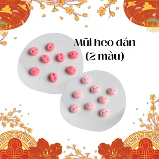 Mũi heo dán | Mũi thú len handmade