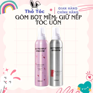 Gôm mềm giữ nếp tóc BUTTERFLY SHADOW 300ML Keo bọt dạng mềm tạo kiểu và giữ nếp tóc uốn xoăn tự nhiên bồng bềnh