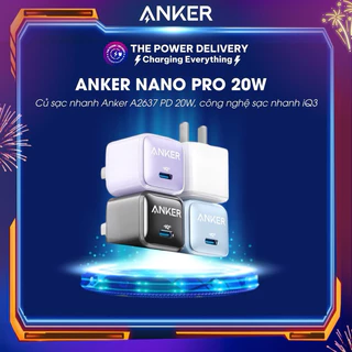 Củ Sạc Nhanh ANKER A2637 PD 20W Công Nghệ Sạc Nhanh iQ3 - Bảo hành 12 tháng