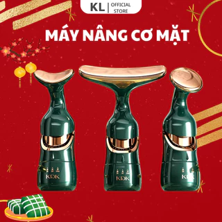 Máy massage nâng cơ mặt 3in1 làm giảm nọng cằm dùng tinh chất mát xa mặt cổ-KHANHLY