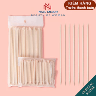 Que gỗ làm nail 2 đầu túi 100 chiếc