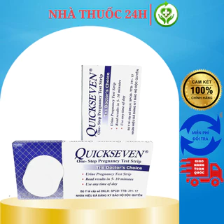 Que thử thai Quickseven 2 vạch chính xác - test thử thai hai vạch sớm nhanh hiệu quả tức thì