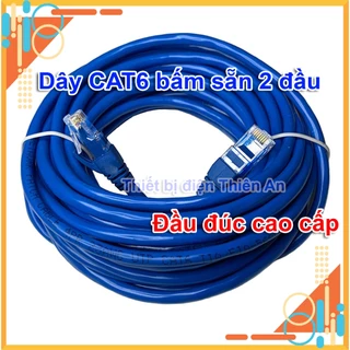 Dây Mạng Cat6 Bấm Sẵn 2 Đầu dài 1m 2m 5m 10m 15m 20m Cáp mạng cáp lan cáp internet bẫm sẵn đầu đúc cao cấp