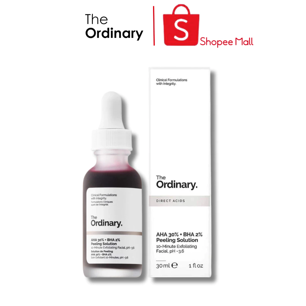 Serum peel da hoá học The Ordinary AHA 30% + BHA 2% Peeling Solution 30ml