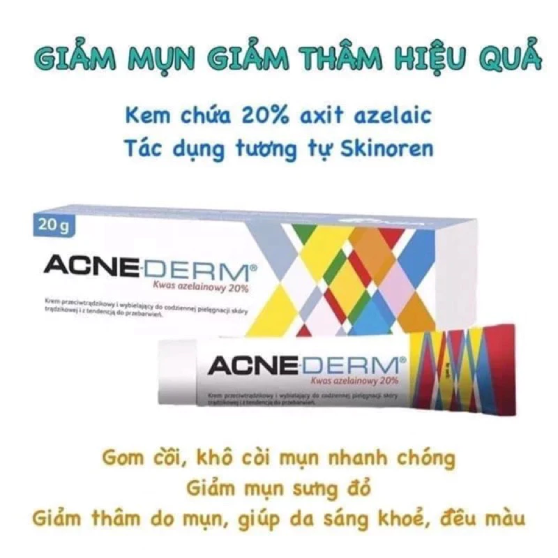 Kem Giảm Mụn, Mờ Thâm Acne-Derm Kwas Azelainowy 20% 20g