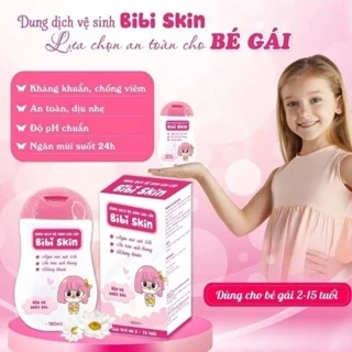 Dung dịch vệ sinh BIBI SKIN cho bé gái từ 2 tuổi giúp kháng khuẩn, hương thơm dịu nhẹ, an toàn da