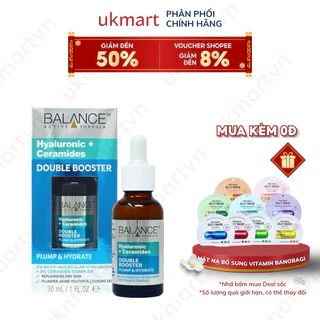 [Mã COSBAUH3 giảm 8% đơn 300K] Tinh Chất Balance Active Hyaluronic & Ceramides Double Booster 30ml