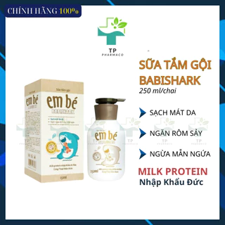 Sữa Tắm Gội Em Bé BABISHARK_Sạch mát da, ngăn rôm sảy, ngừa mẫn ngứa_250ml/lọ