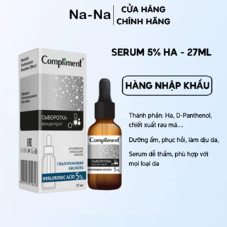 Serum cấp ẩm Compliment Hyaluronic Acid 5% bổ sung dưỡng ẩm cho da, giúp da tươi khỏe, mịn màng
