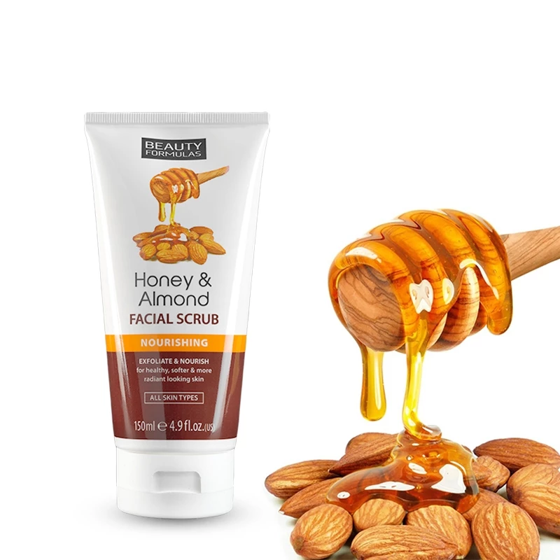 Sữa rửa mặt Beauty Formulas Honey and Almond Facial Scrub 150ml - tẩy tế bào chết mật on