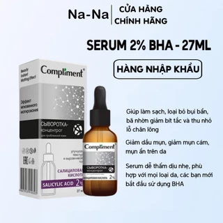 Serum  BHA 2%Compliment 27ML giúp làm sạch sâu, giảm mụn, se lỗ chân lông, kiềm dầu trên da
