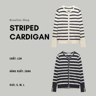 Áo cardigan dệt kim nữ thời trang dạo phố thu đông, áo khoác len mỏng phong cách Basic hàng xuất dư xịn tuồn Zara Rosali